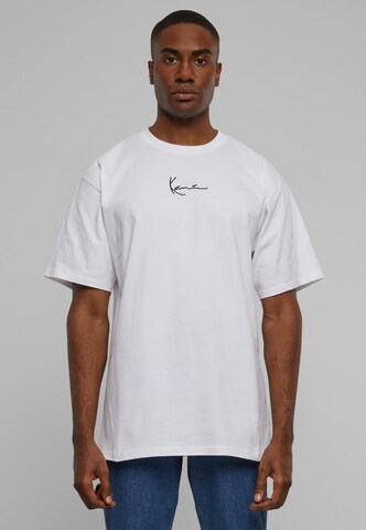 Maglietta 'Signature' di Karl Kani in bianco: frontale