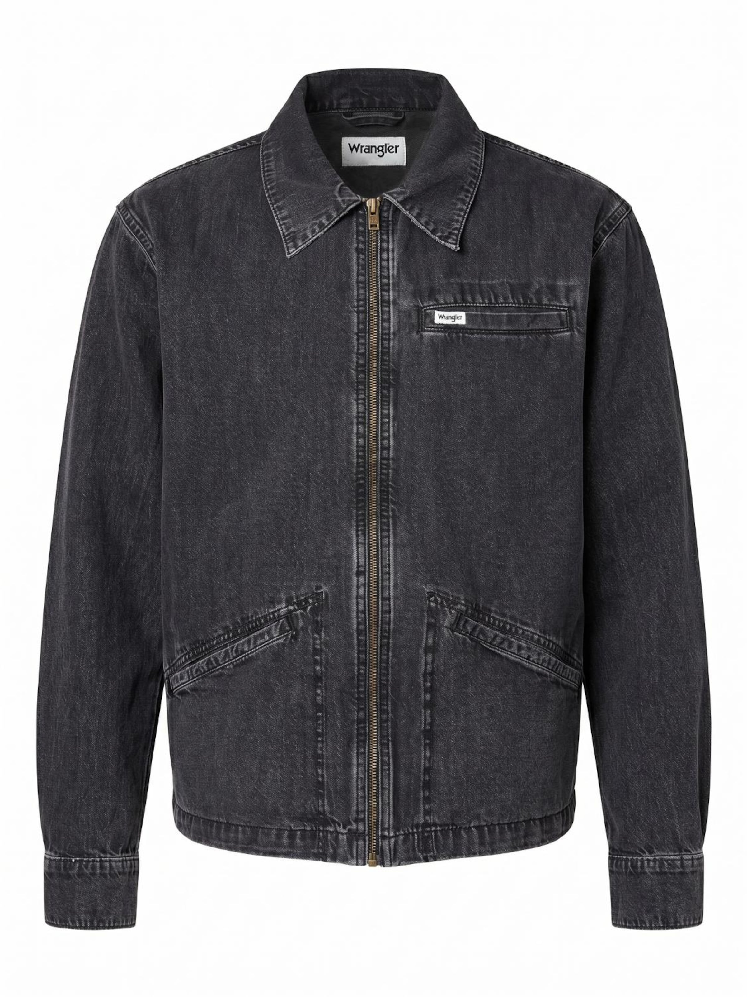 WRANGLER Veste mi-saison en L en noir denim, Vue avec produit