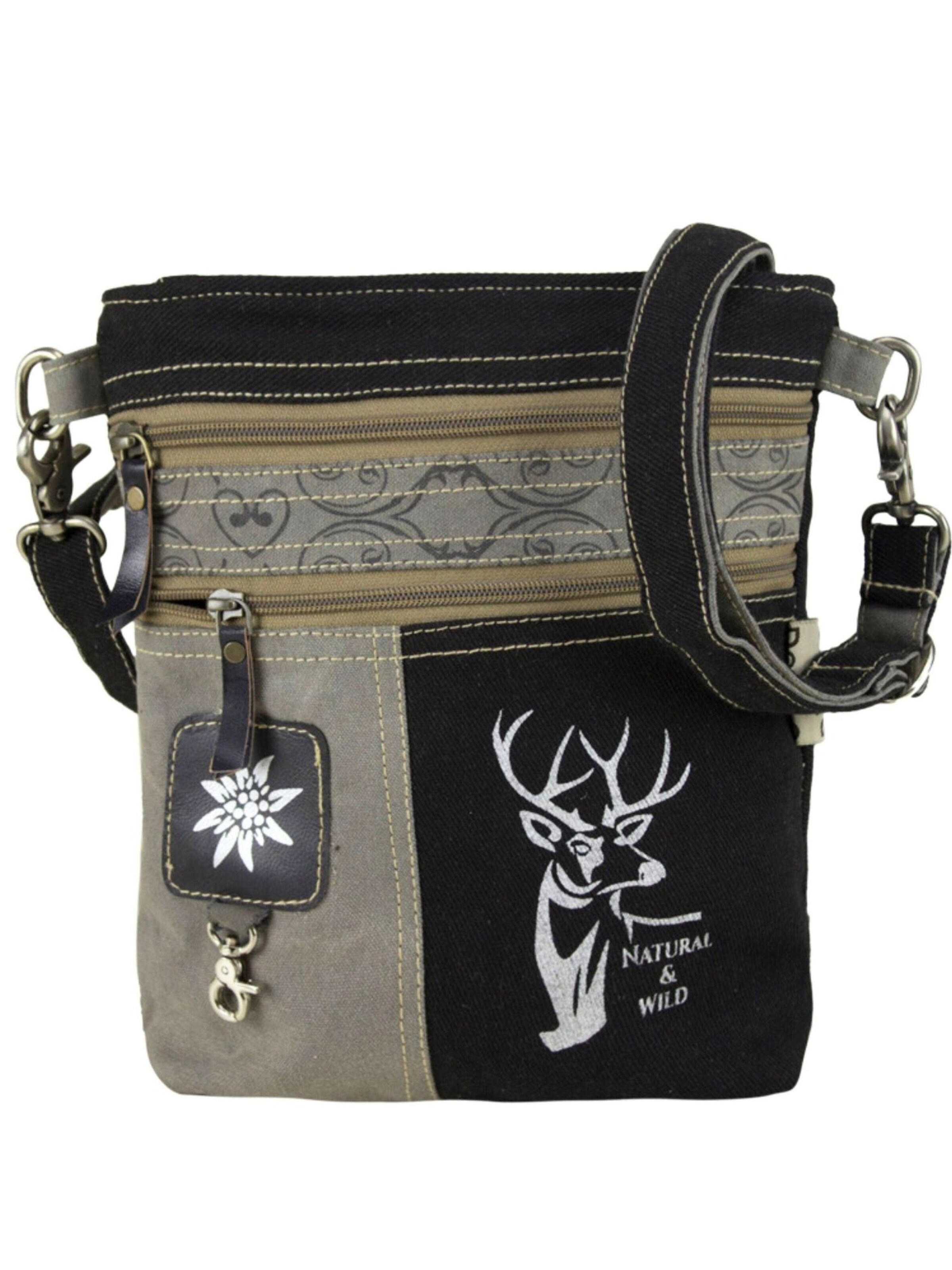 DOMELO Crossbody Bag 'Domelo' in Black: front