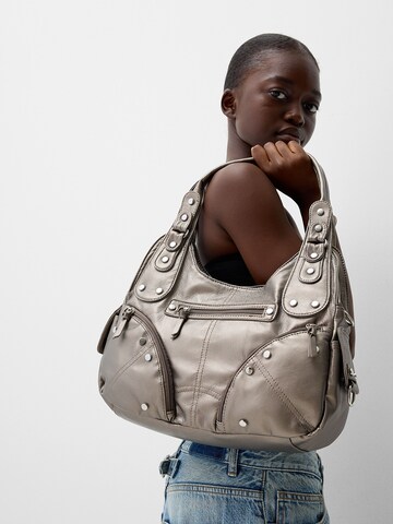 Borsa a spalla di Bershka in argento