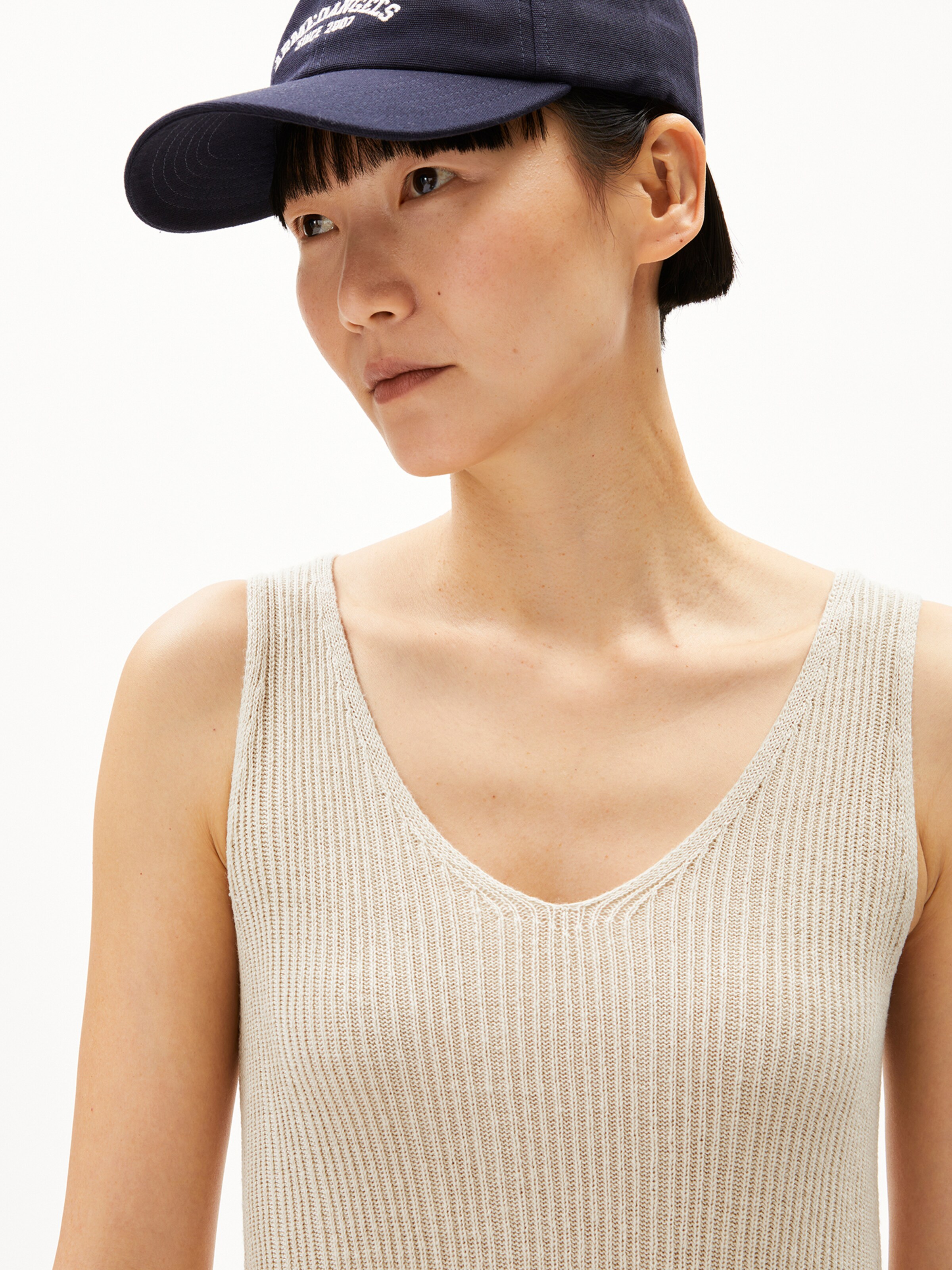 ARMEDANGELS Kleid CINDAA LINO in Weiß: Vorderseite