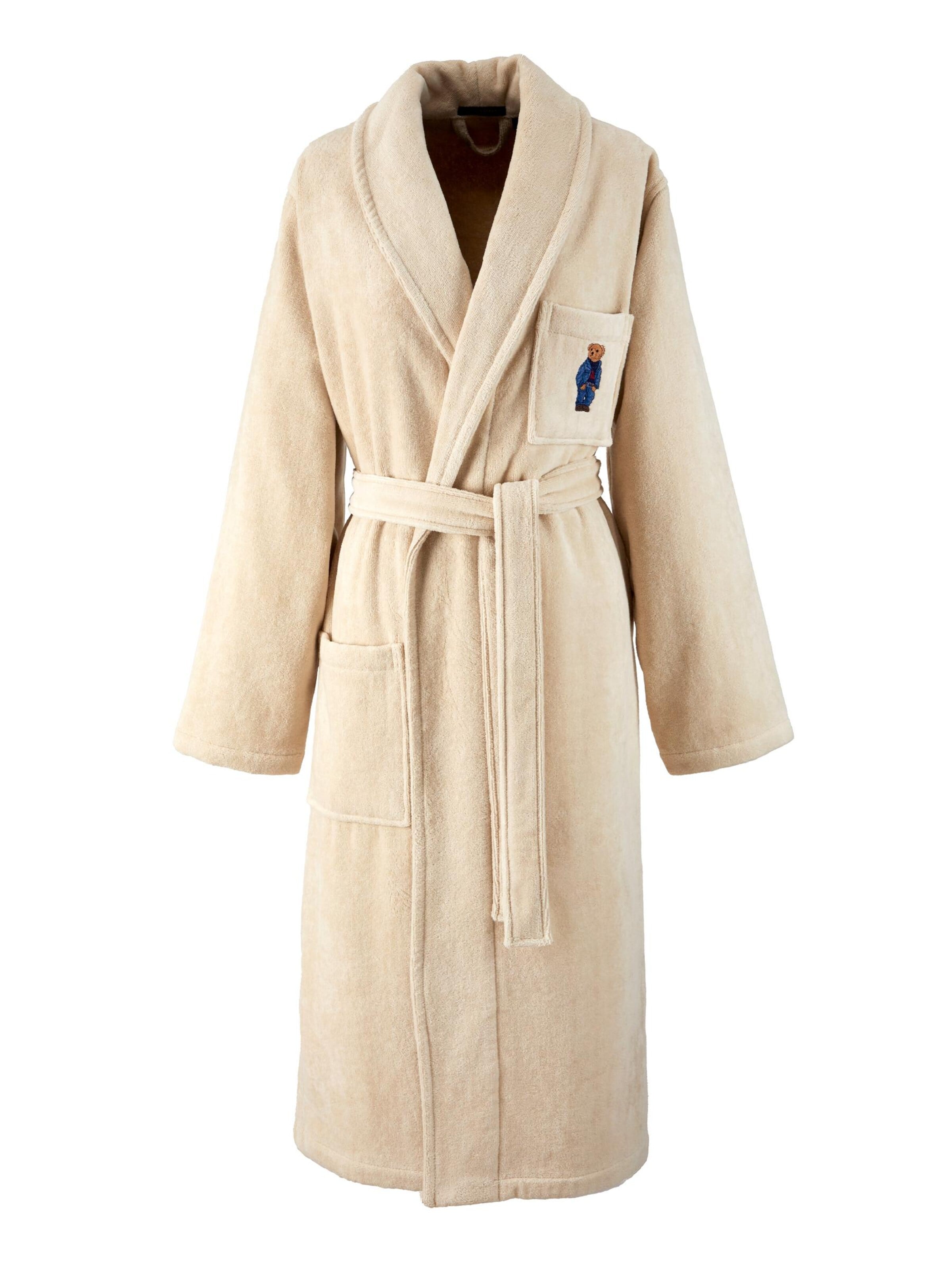 Ralph Lauren Home Long Bathrobe 'DENIMBEAR' in Brown: front