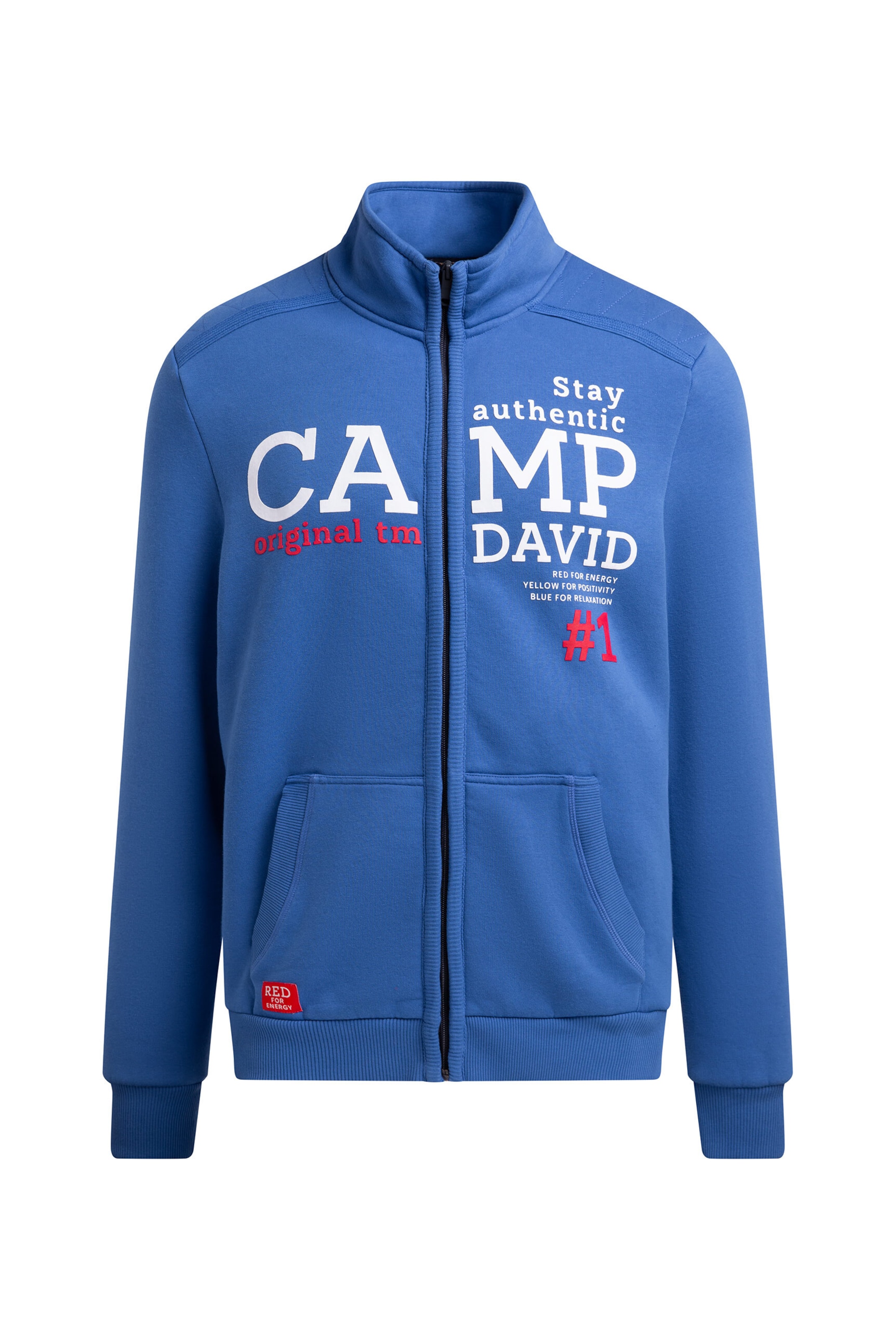 CAMP DAVID Sweatjacke in Blau: Vorderseite