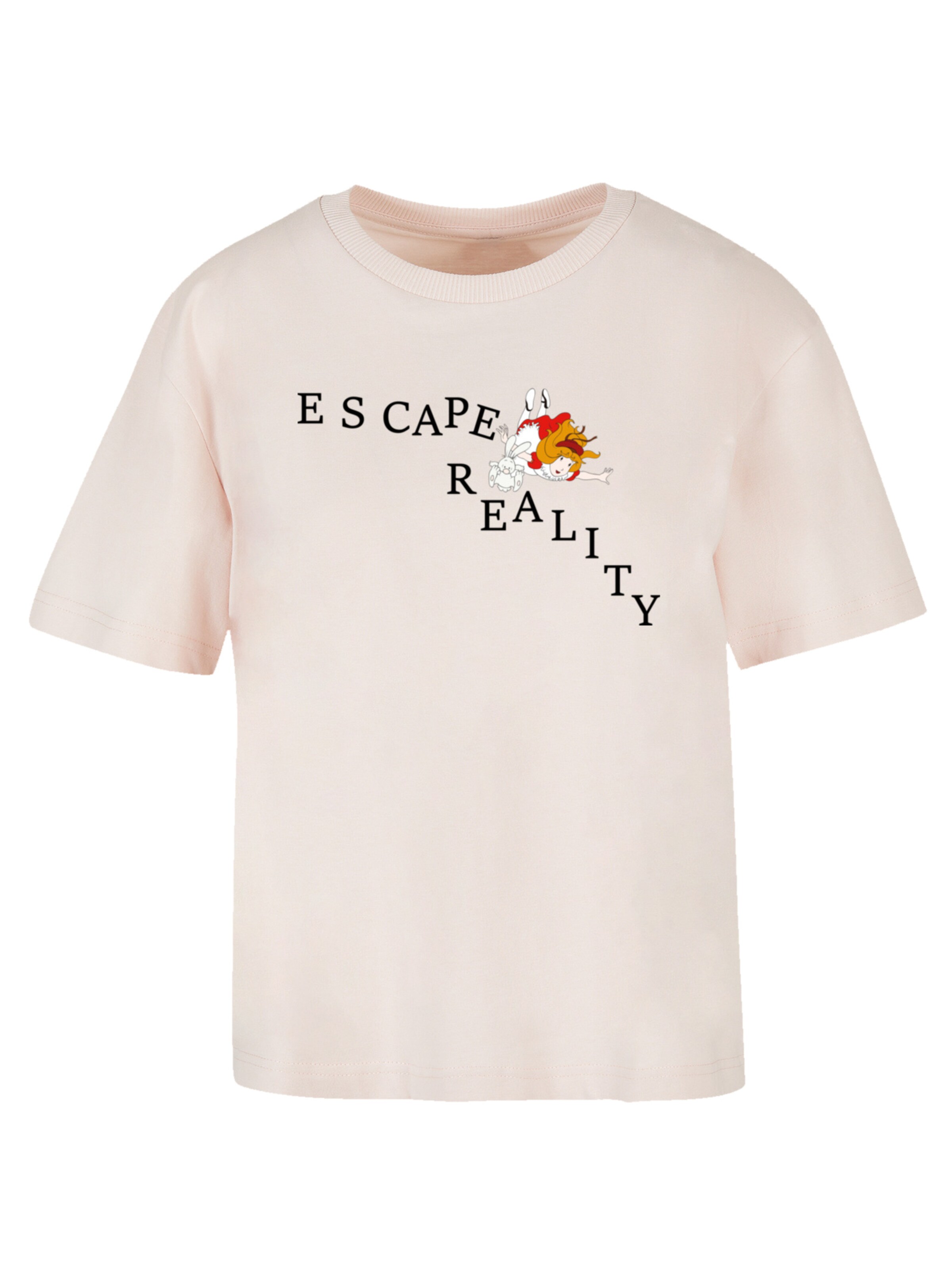 F4NT4STIC Shirt 'Alice im Wunderland Escape' in Beige: voorkant