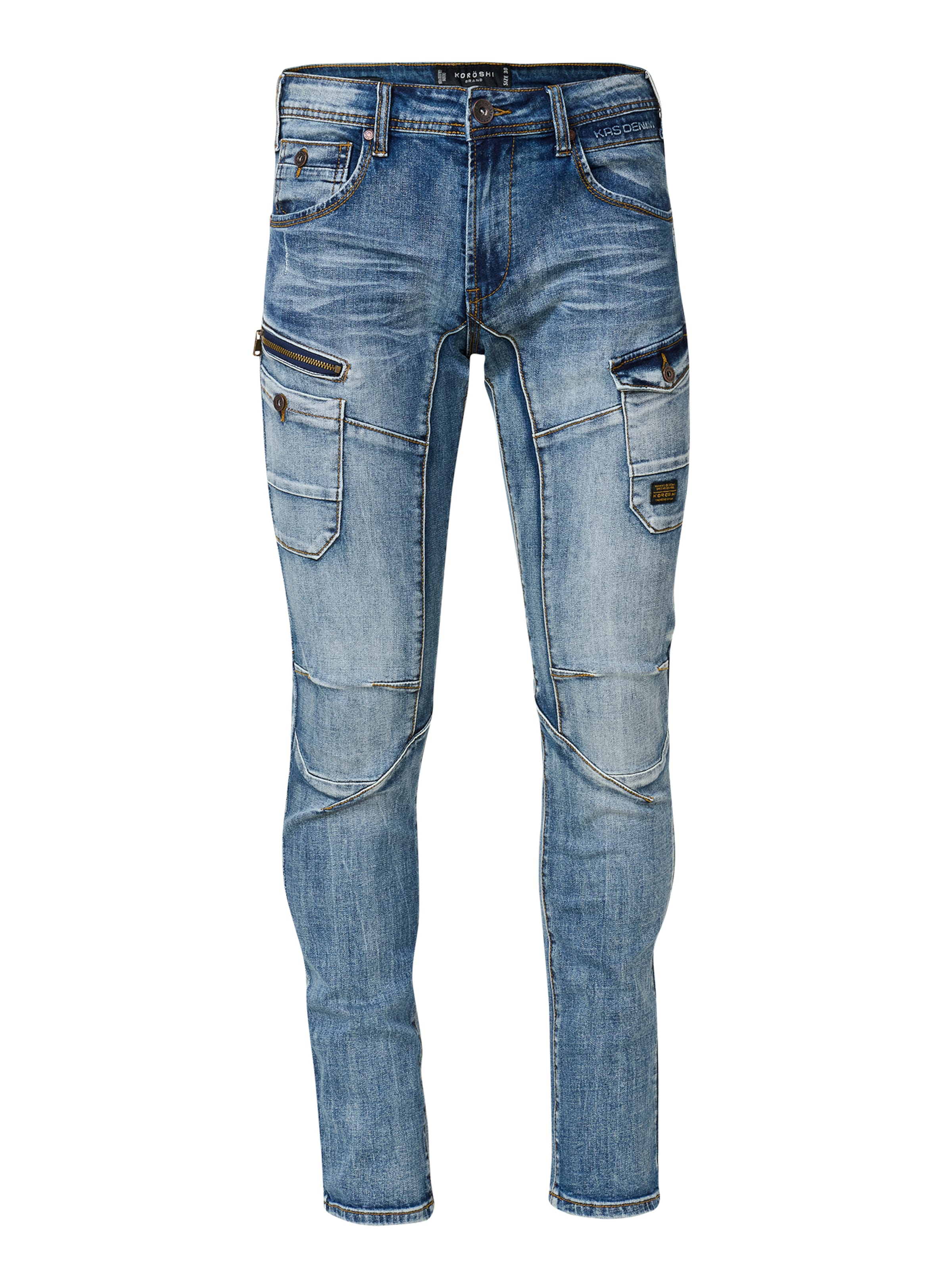 KOROSHI - Regular Calças de ganga em azul: frente