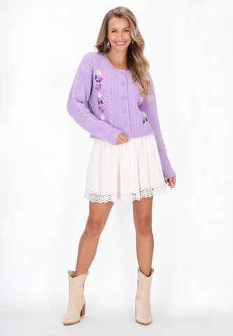 Cardigan 'Fashion Look' IZIA en violet