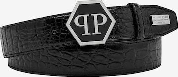 Philipp Plein Riem ' Hexagon ' in Zwart: voorkant