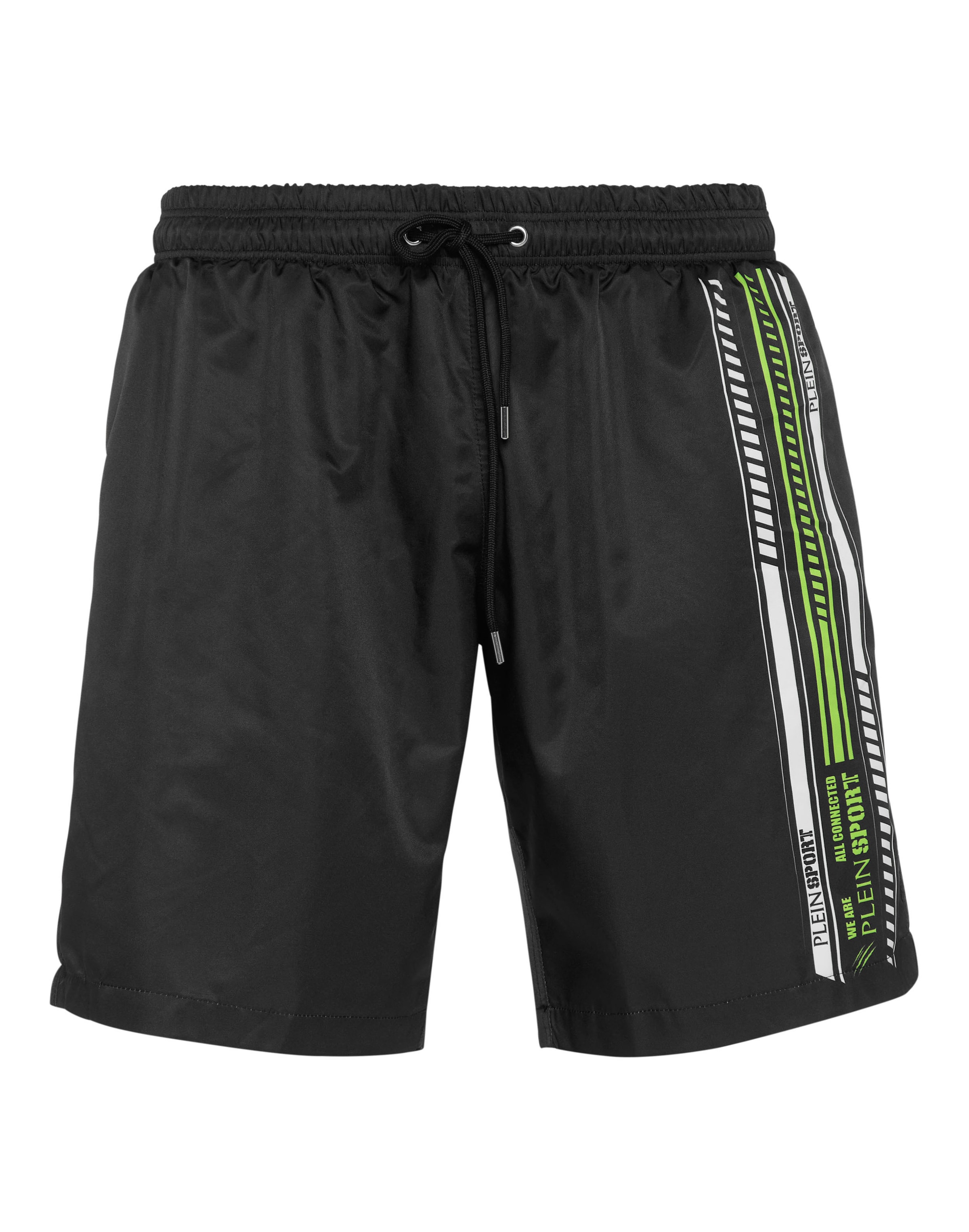Plein Sport Zwemshorts in Zwart: voorkant