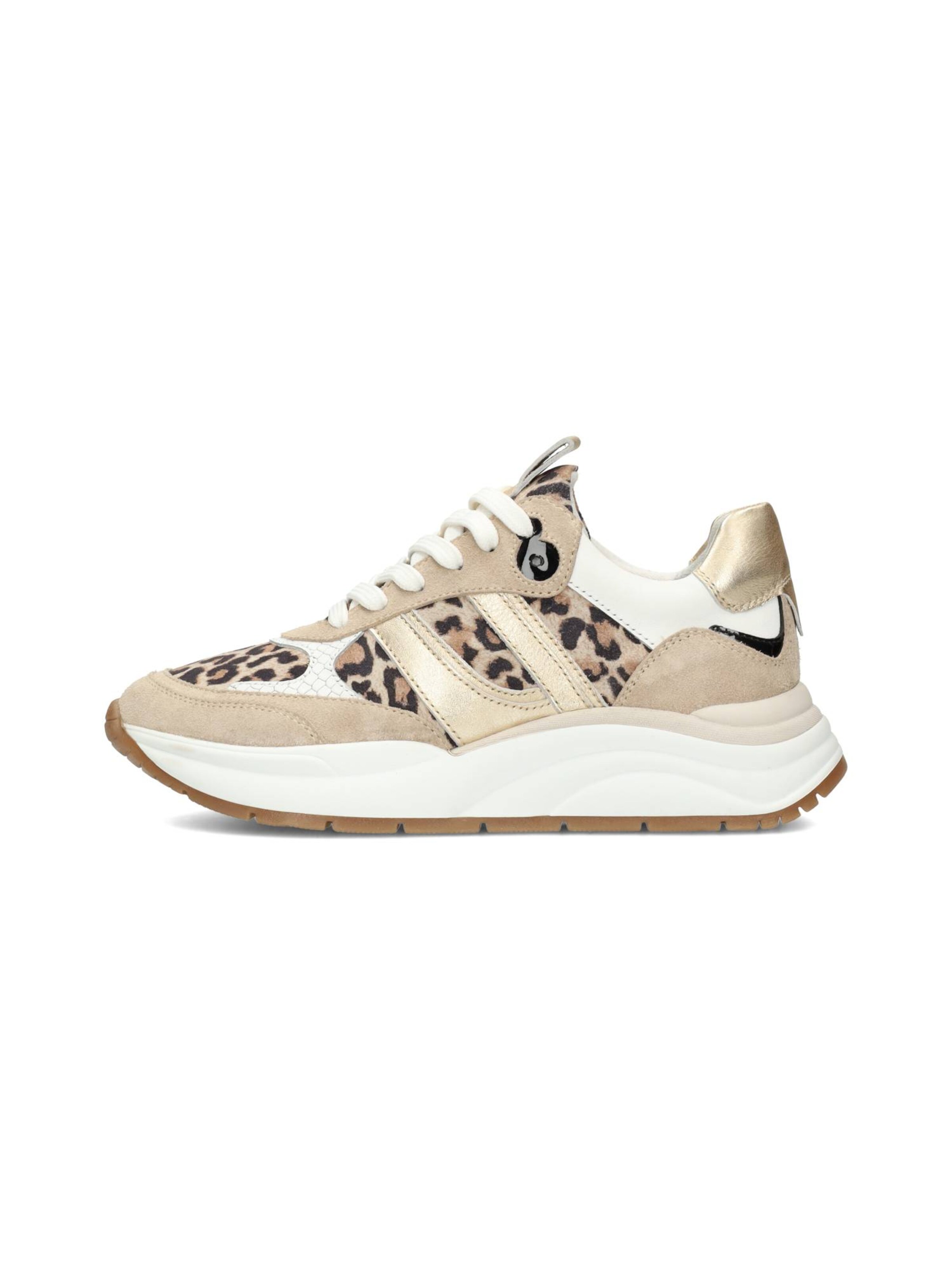 PS Poelman Sneakers laag in Beige: voorkant