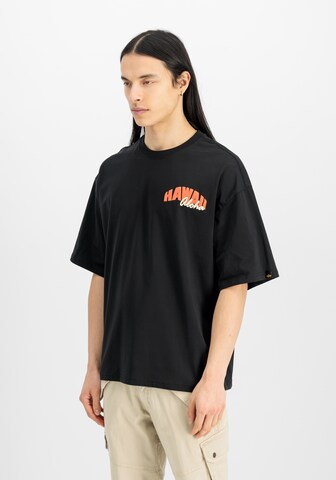 ALPHA INDUSTRIES Футболка 'Hawaii Aloha' в Черный