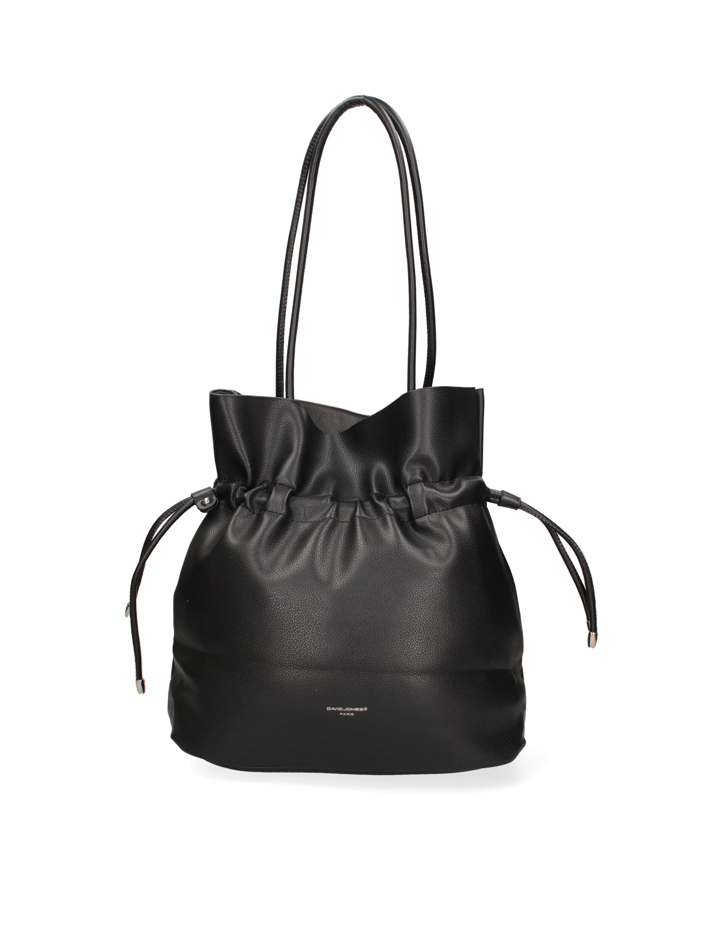 Borsa a spalla 'Borsa a Spalla Donna David Jones PVC con Zip e Manici Resina' di David Jones in nero: frontale