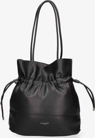 Borsa a spalla 'Borsa a Spalla Donna David Jones PVC con Zip e Manici Resina' di David Jones in nero: frontale