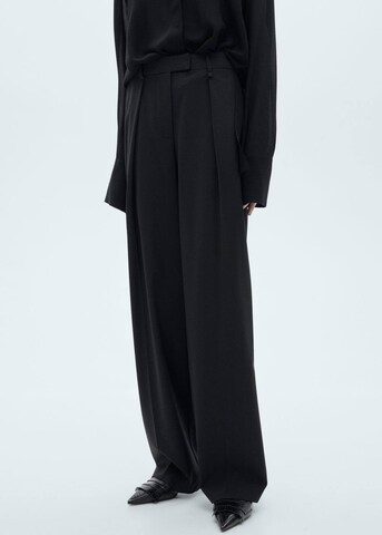 MANGO Wide Leg Hose 'Tom' in Grau: Vorderseite