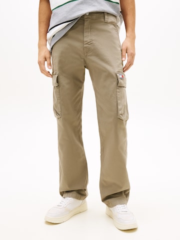 Tommy Jeans Regular Cargobyxa 'OTIS' i grön: framsida