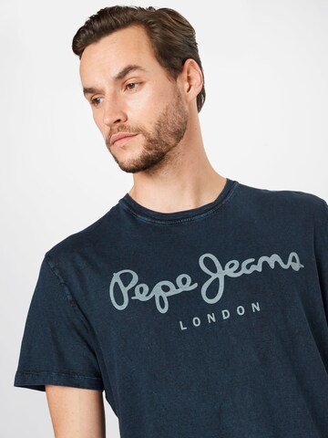 Pepe Jeans Tričko 'ESSENTIAL DENIM' – modrá