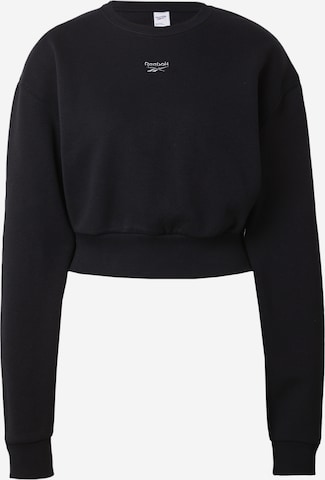 Reebok Sportief sweatshirt in Zwart: voorkant