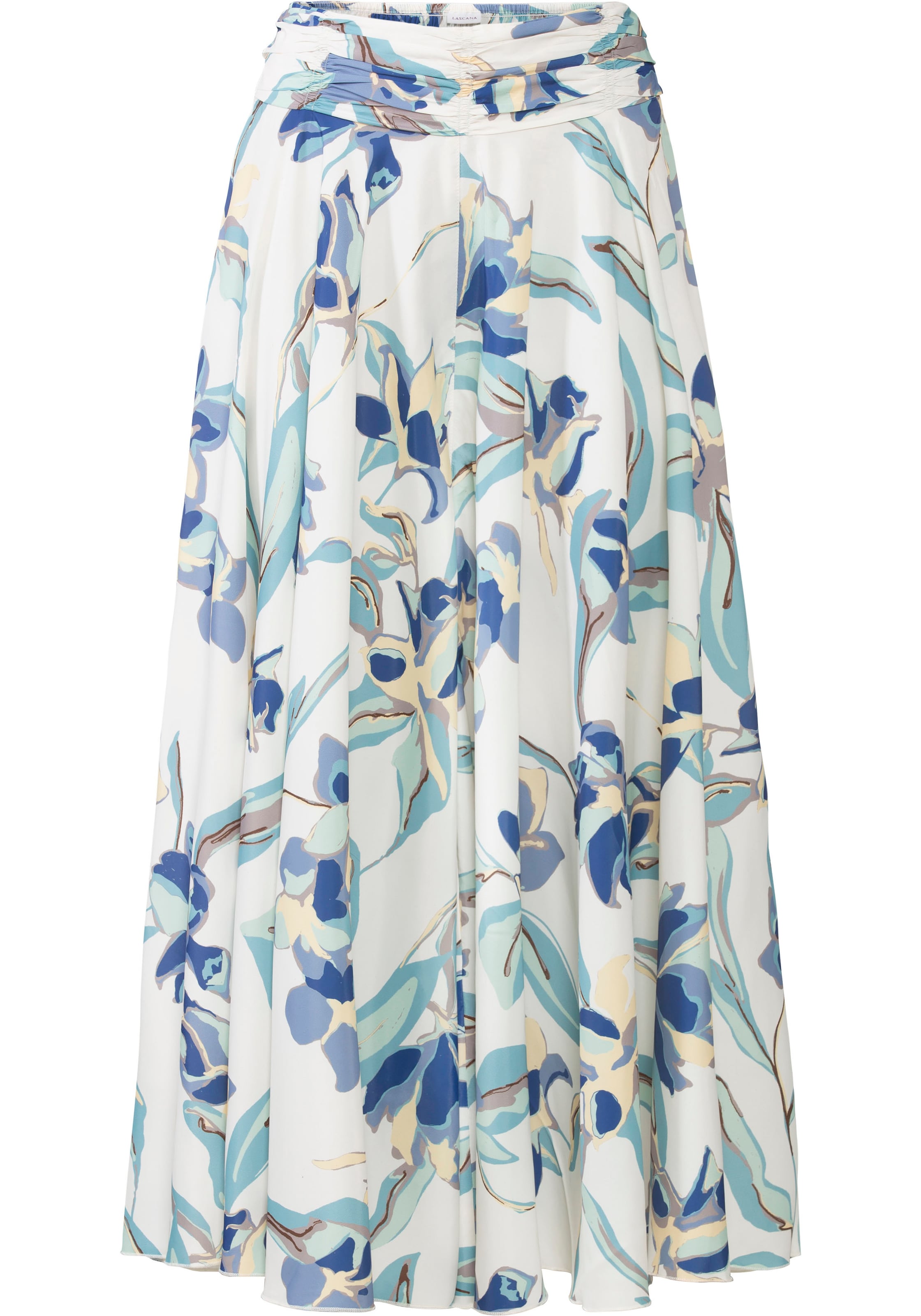 LASCANA Široke hlačnice Hlače | bela barva: sprednja stran