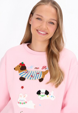 MYMO Sweatshirt 'Pop' in Pink