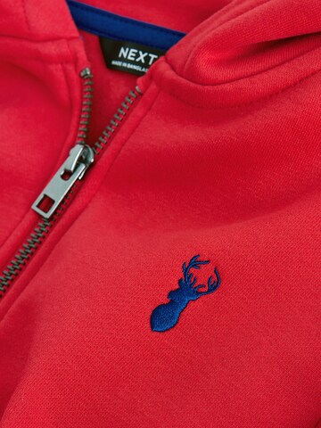 Next - Sudadera con cremallera en rojo