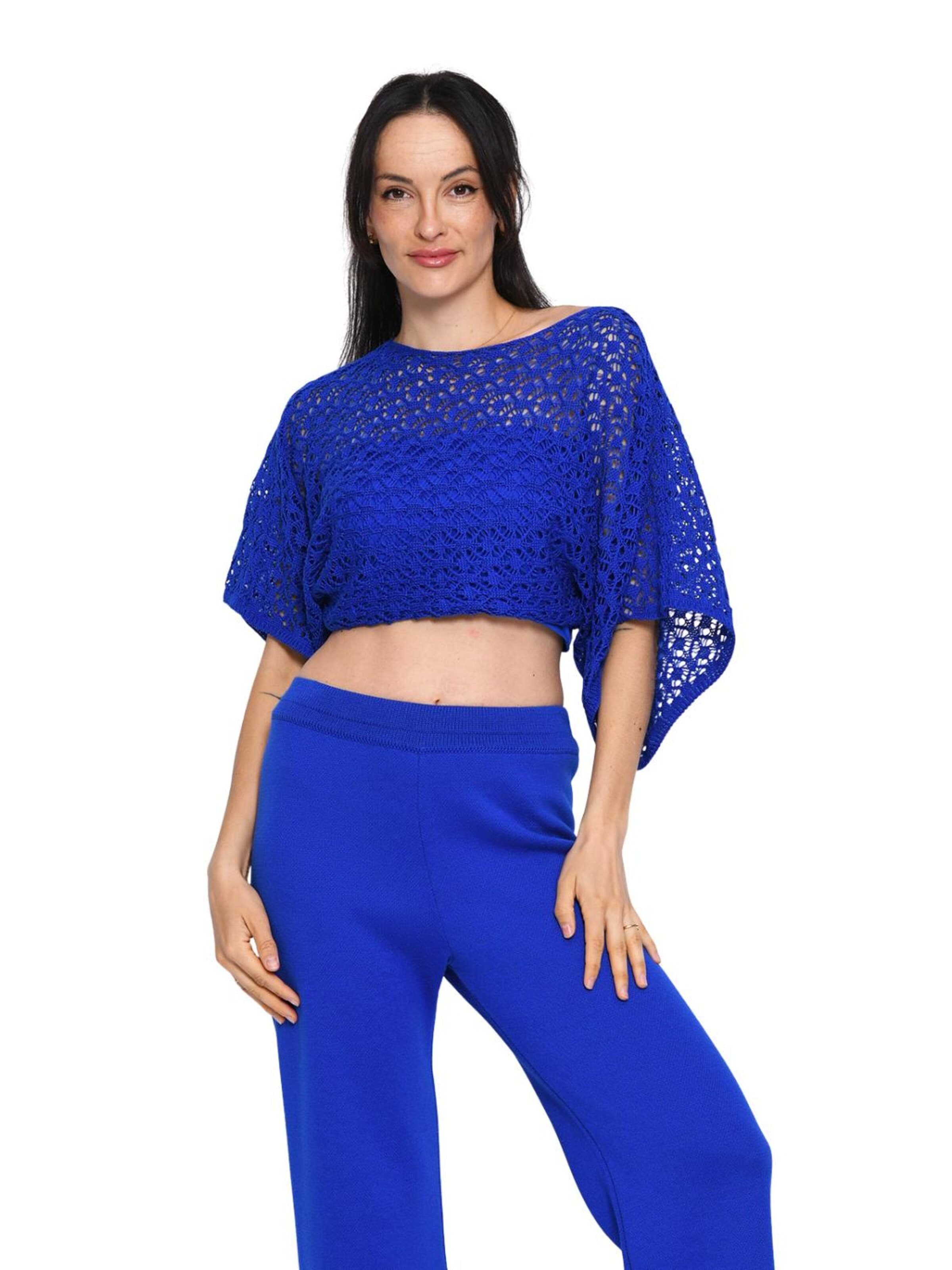 Süel knitwear - Top de punto 'Spider' en azul