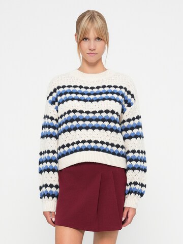 JDY Sveter 'JDYCELESTE' - Biela: predná strana