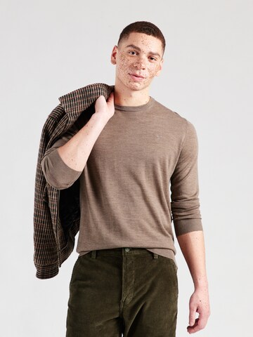 Hackett London Sweater in Brown: front