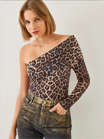 Bianco Lucci - Blusa 'Blusen' em castanho