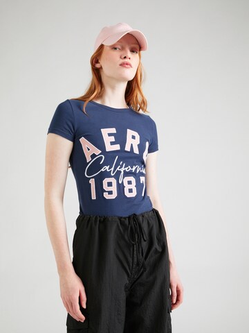 Tricou 'CALIFORNIA 1987' de la AÉROPOSTALE pe albastru