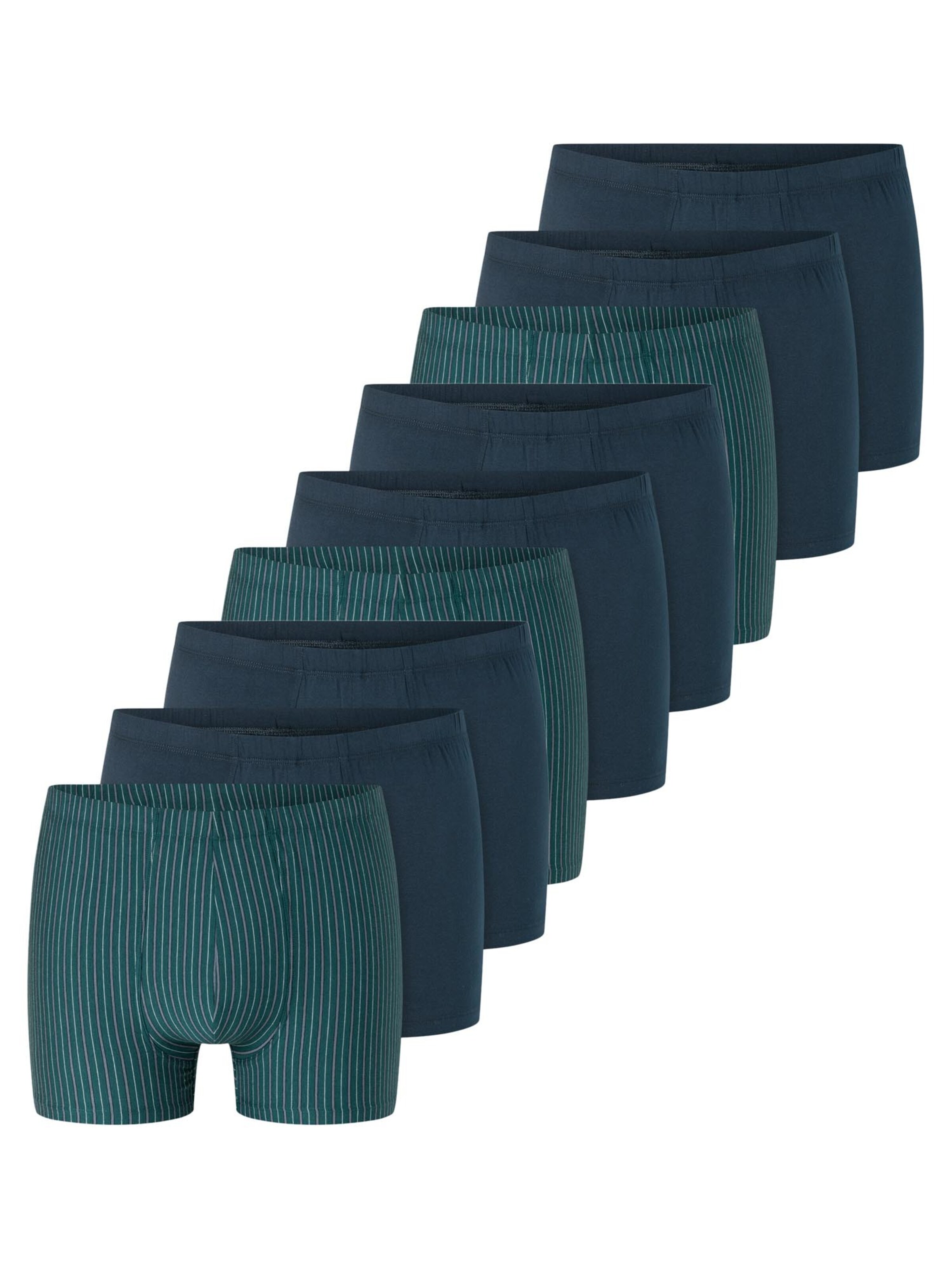 SCHIESSER Boxershorts '95/5 Essentials - Organic Cotton' in Blauw: voorkant