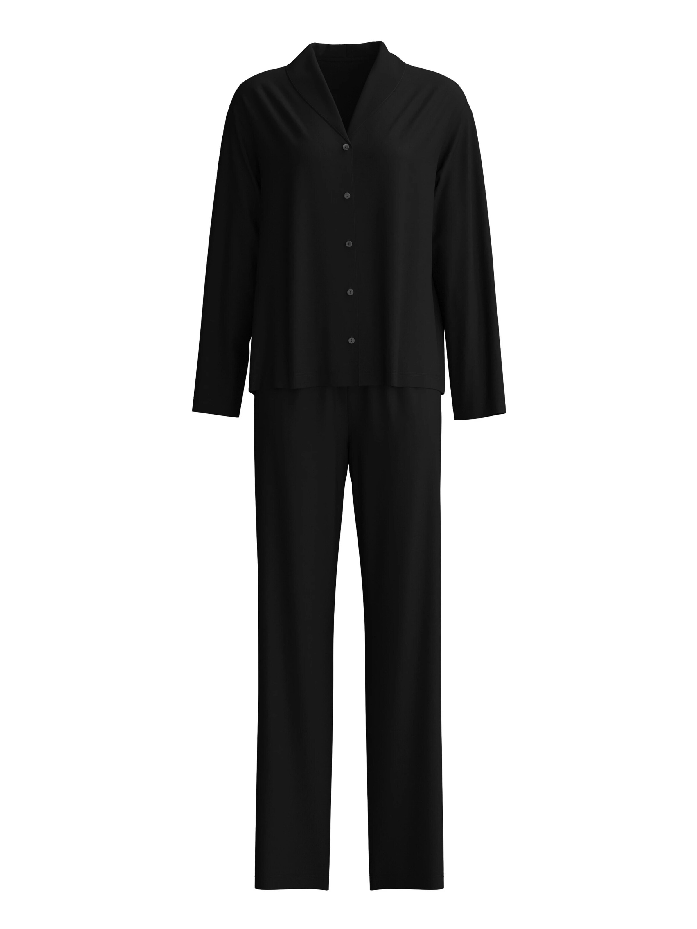 CALIDA Pajama 'Balancing Dreams' in Black: front