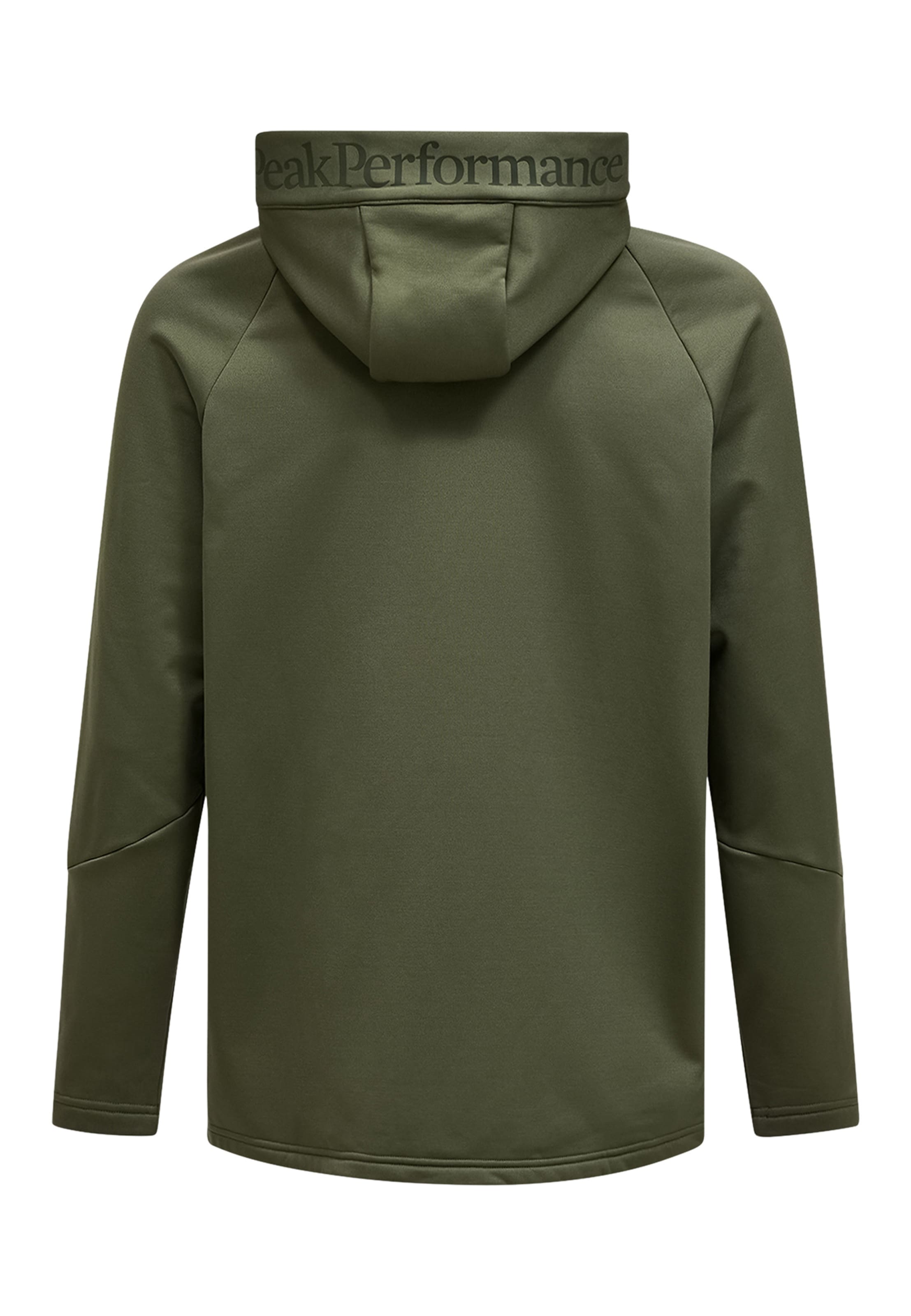 PEAK PERFORMANCE Fleece jacket 'M Rider Essentials Midlayer Zip Hood' in Green