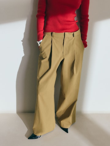 Bhoem Wide Leg Hose in Beige: Vorderseite