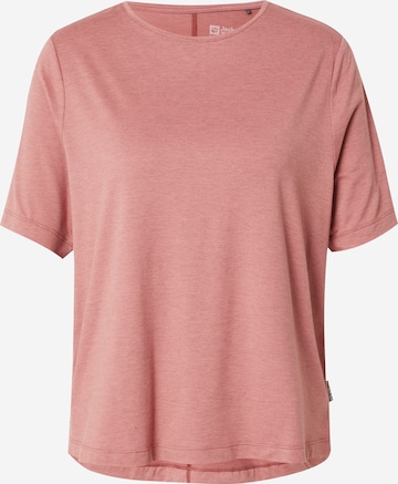 JACK WOLFSKIN Функциональная футболка 'TRAVEL' в Красный: спереди