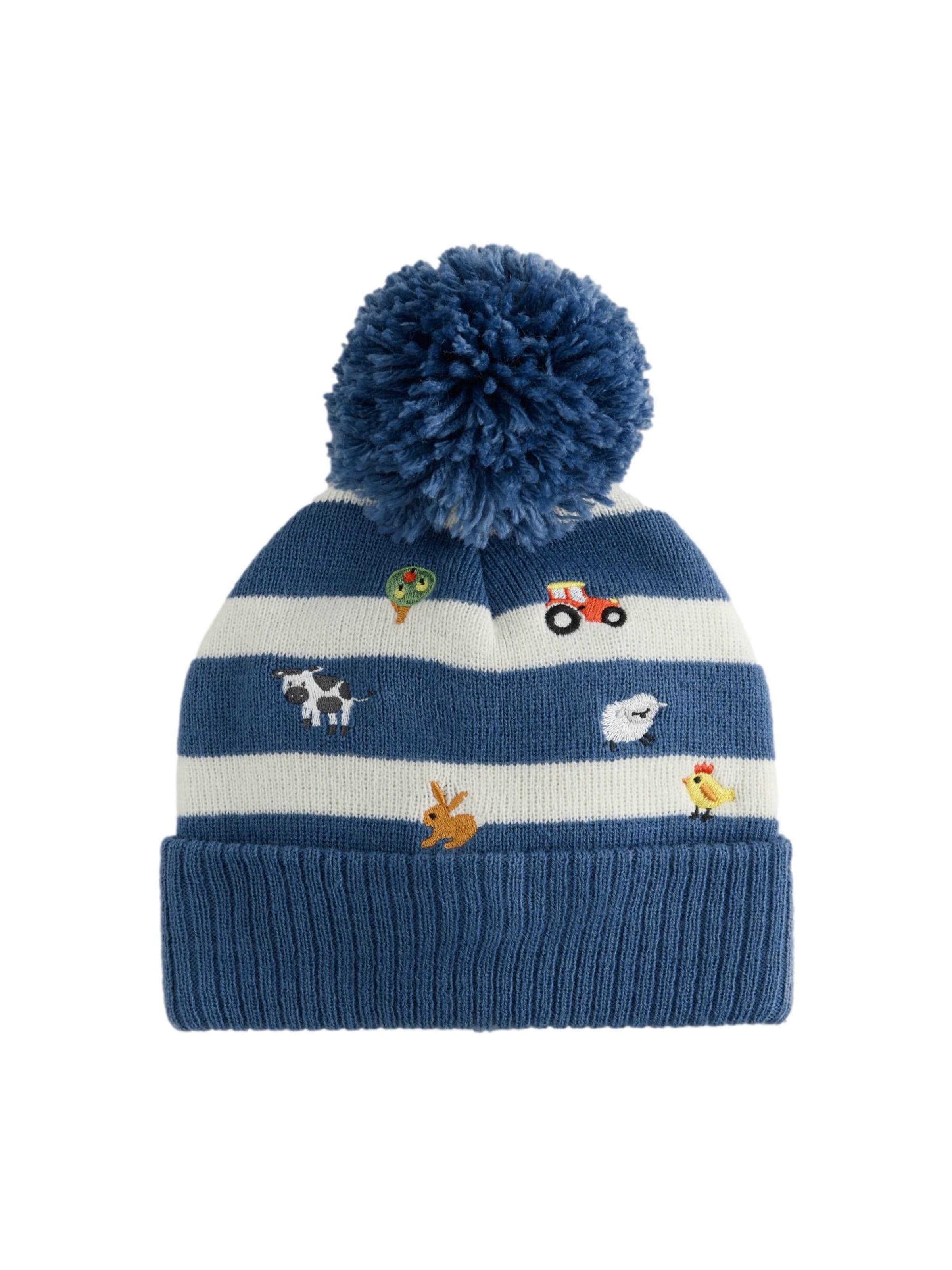 Next Beanie in Blue: front
