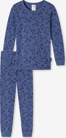 SCHIESSER Schlafanzug 'Wild Animals' in Blau: predná strana