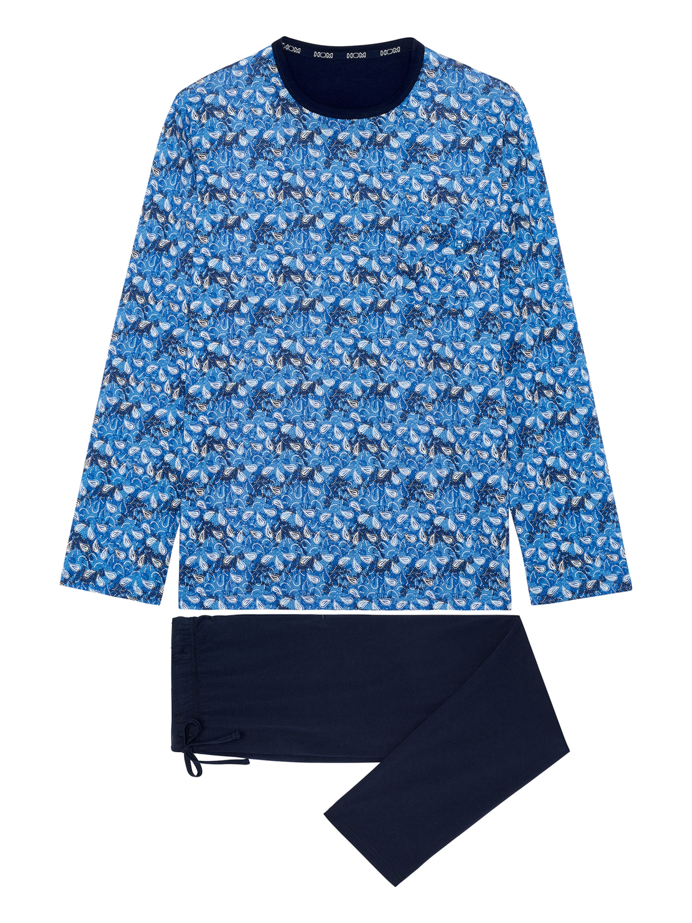 HOM Pajamas long ' Vibe ' in Blue: front