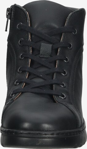 Softinos Lace-Up Ankle Boots in Black