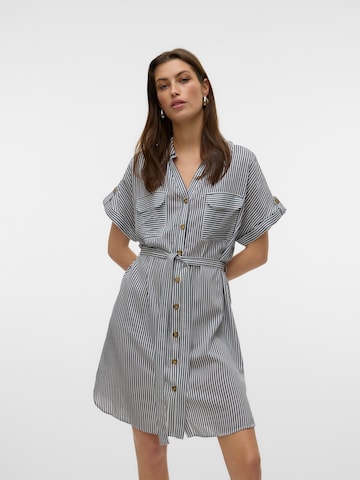 Robe-chemise 'VMBumpy' VERO MODA en bleu : devant