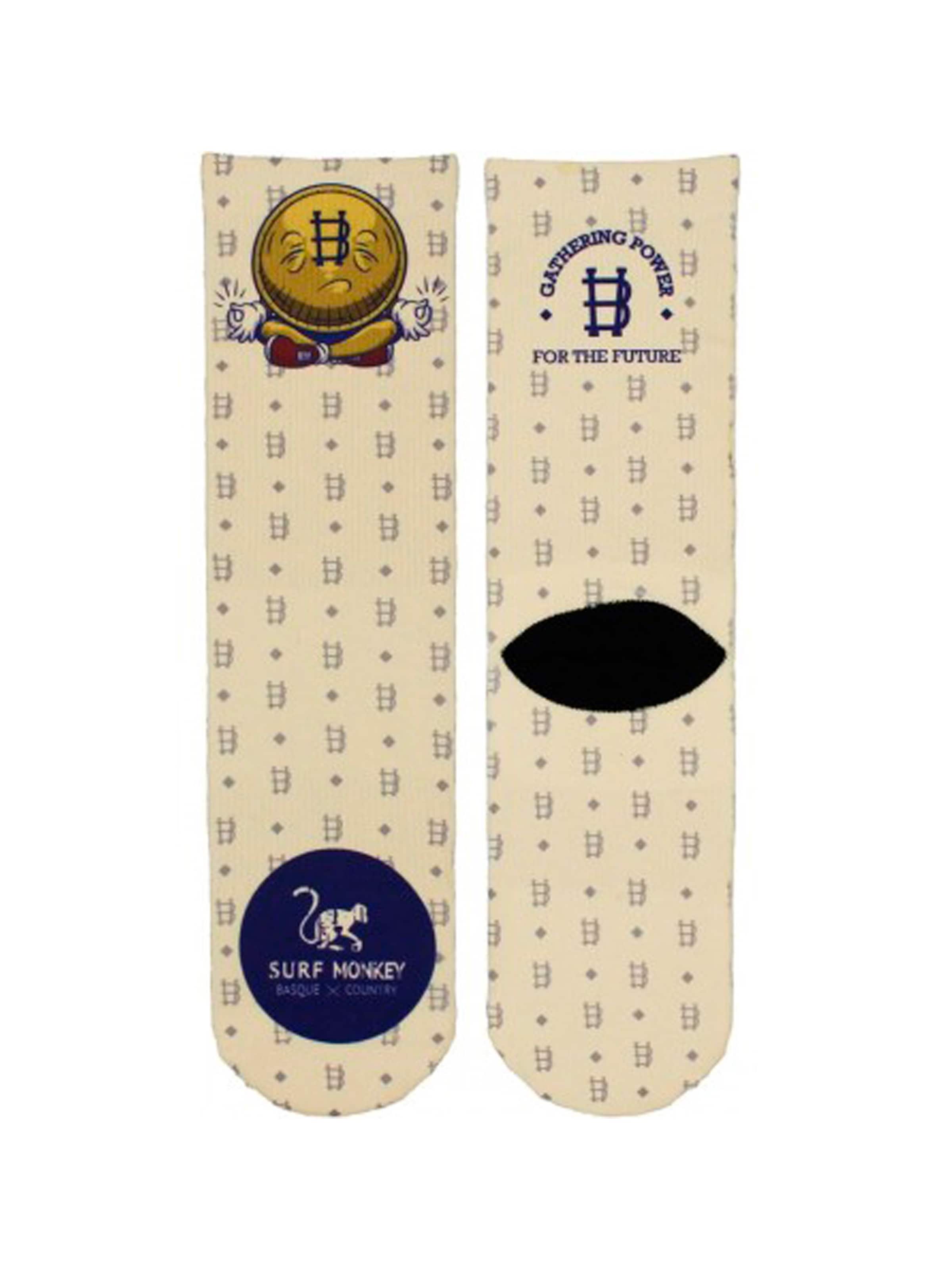 Surf Monkey Sports socks in Yellow: front