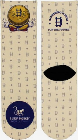 Surf Monkey Athletic Socks in Yellow: front