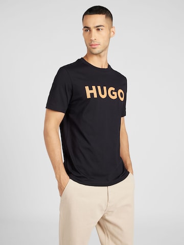HUGO Majica 'Dulivio' | črna barva: sprednja stran