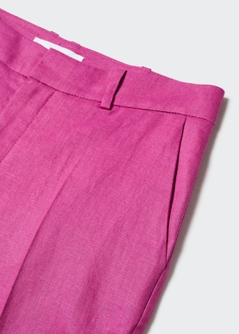 MANGO Regular Pleated Pants 'Boreli' in Purple