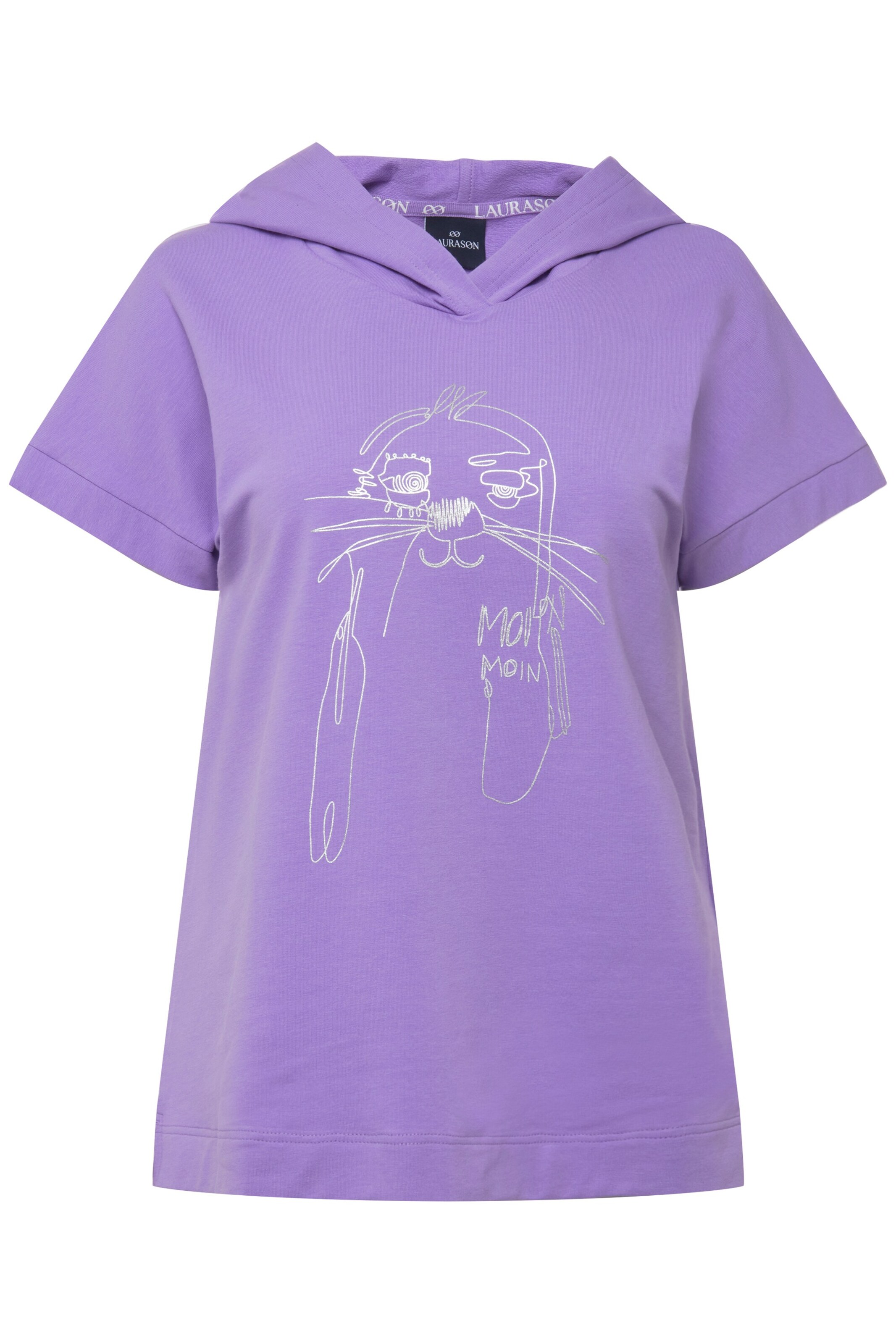 LAURASØN Sweatshirt in Purple: front