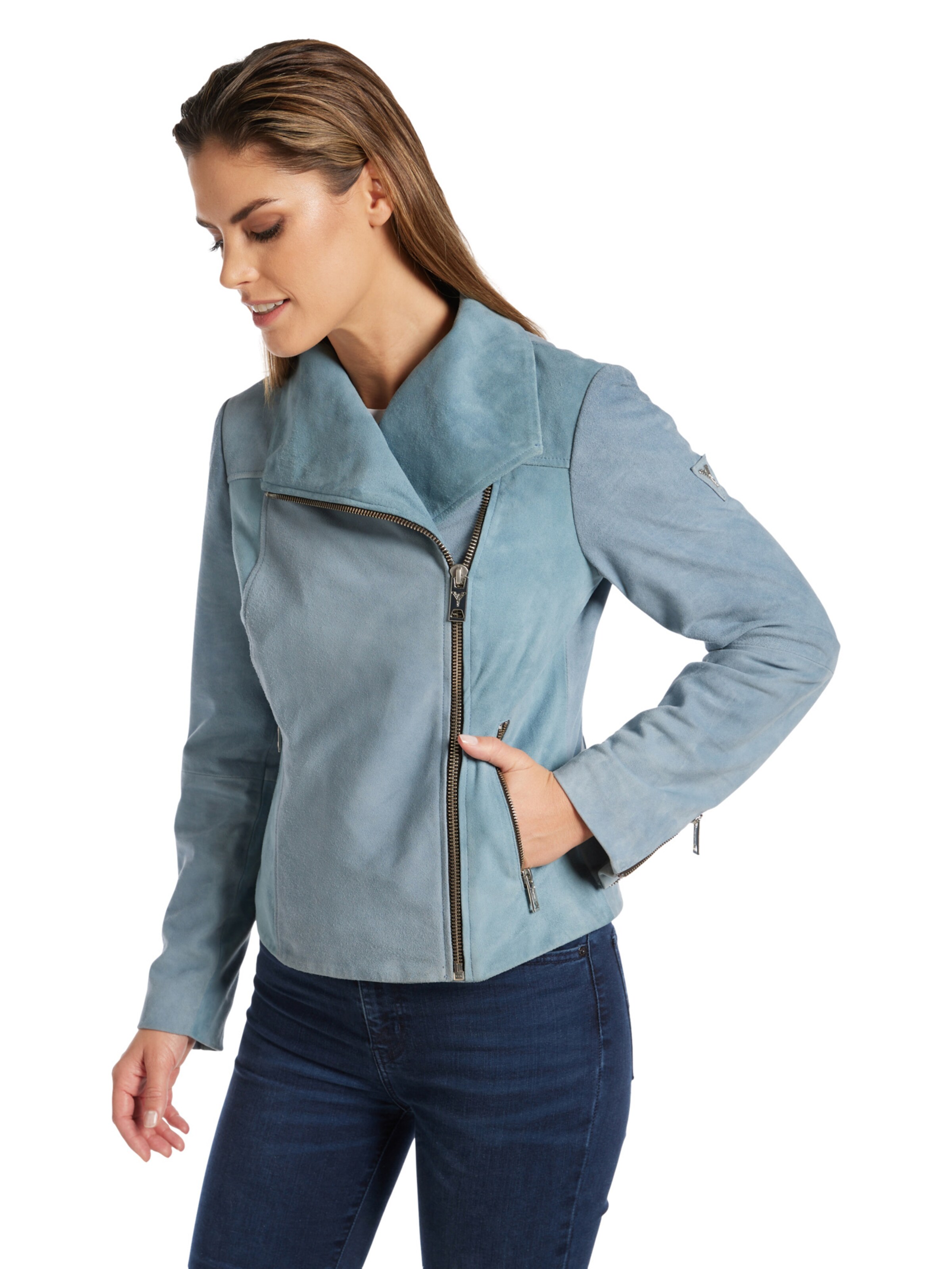 Carlo Colucci Jacke ' Dal Bella ' in Blau: Vorderseite