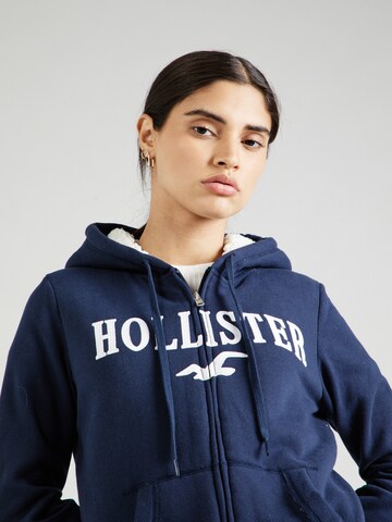 HOLLISTER Zip-Up Hoodie 'TECH CORE' in Blue