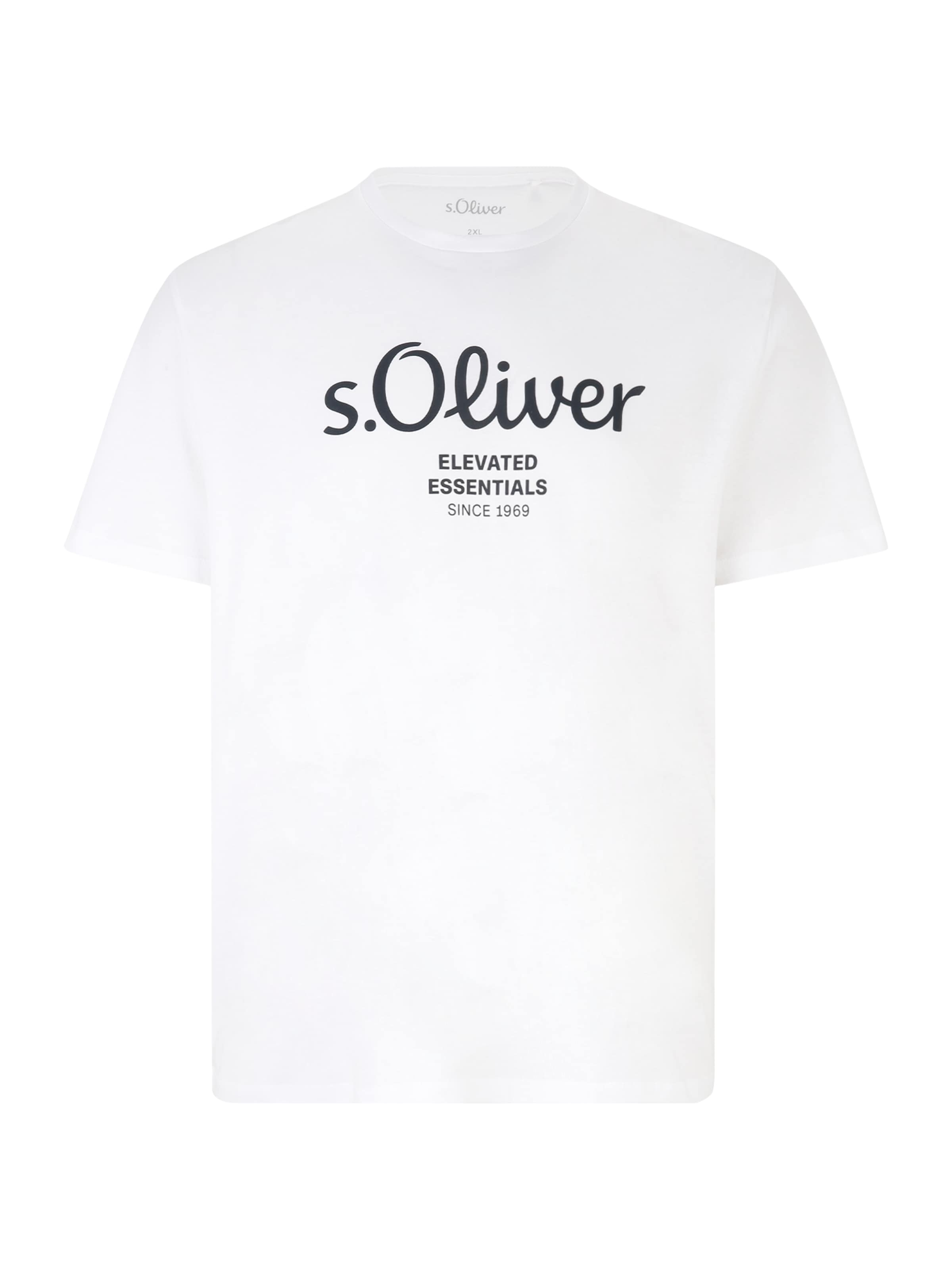 s.Oliver Men Big Sizes Shirt in Weiß: Vorderseite