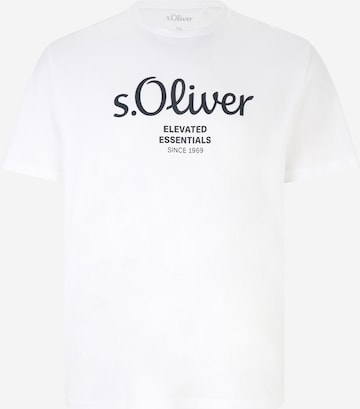 s.Oliver Men Big Sizes Shirt in White: front