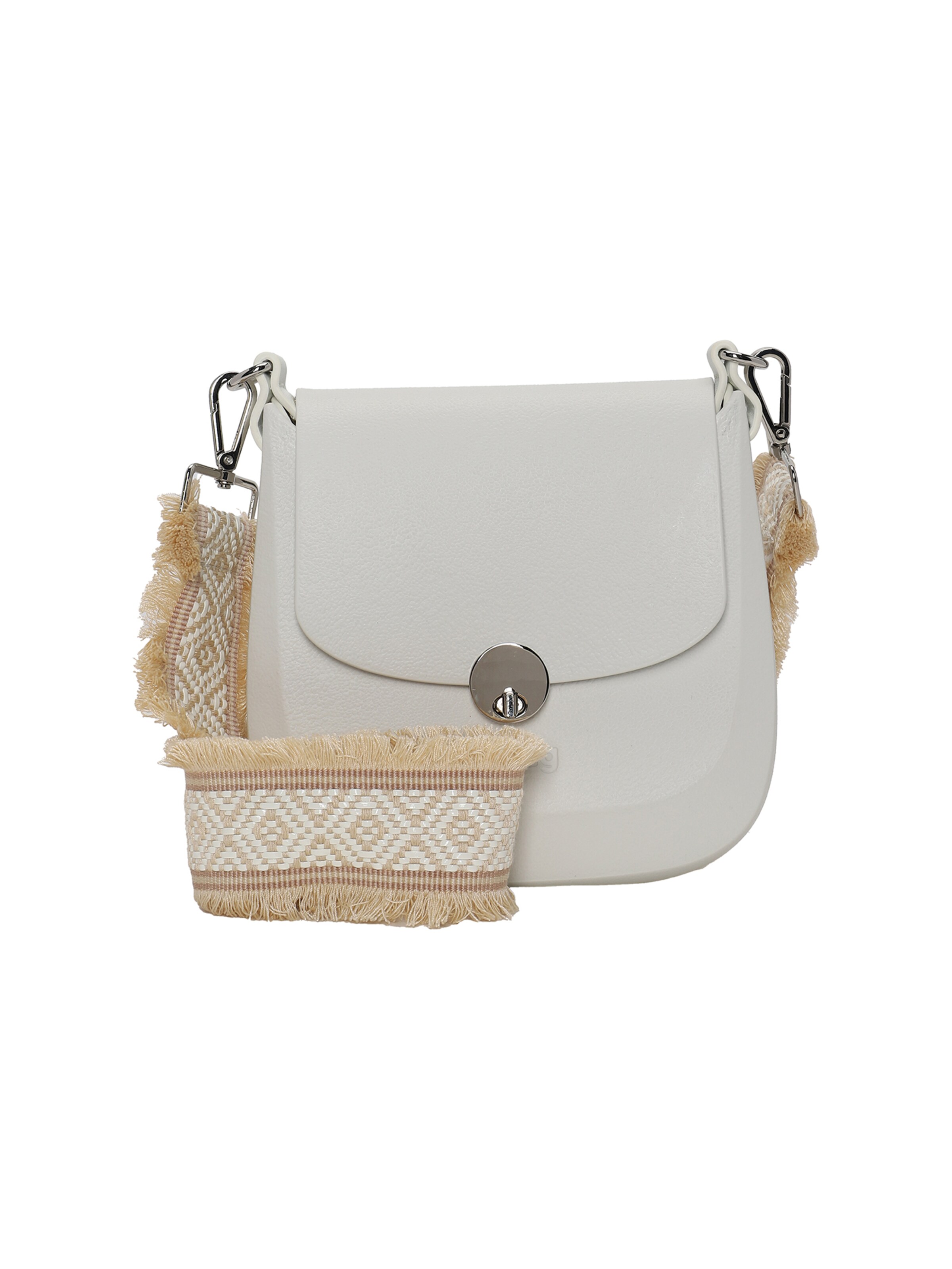 O bag Shoulder Bag in White: front