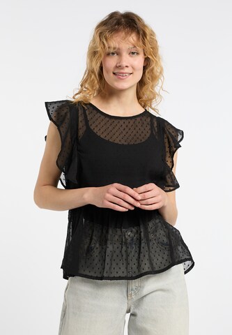 DreiMaster Vintage Blouse in Zwart: voorkant