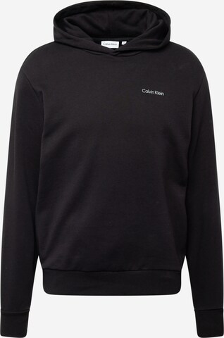 Sweat-shirt Calvin Klein en noir : devant